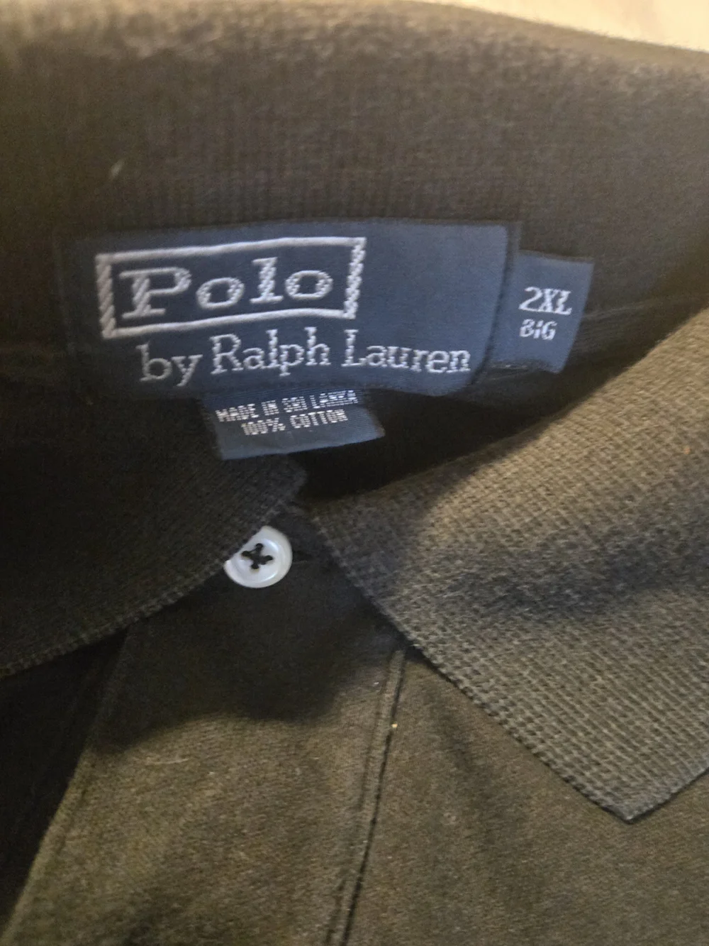 Polo by Ralph Lauren Men’s Black Polo Shirt with Red Logo
